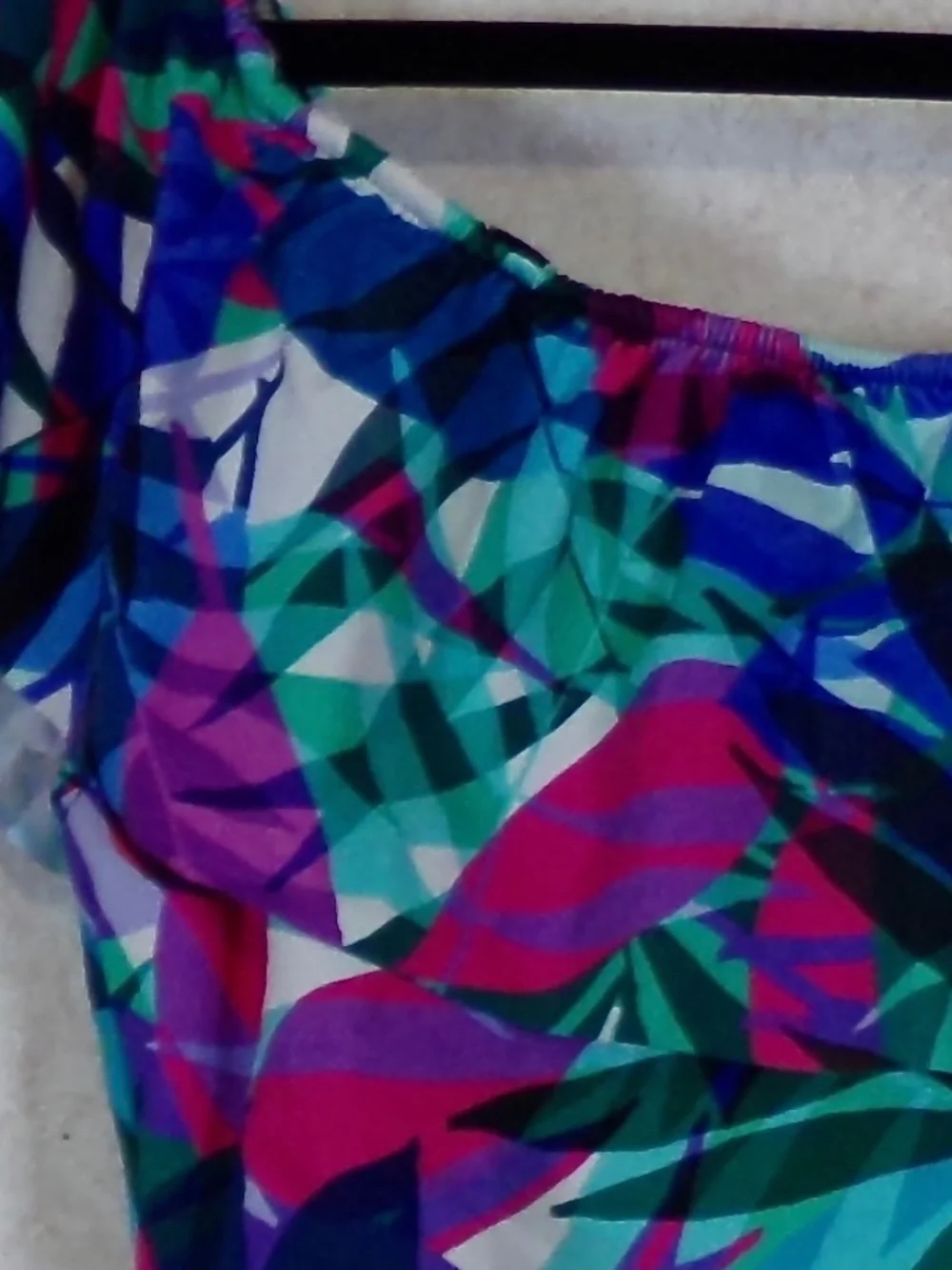 SOLD Swim Solutions Multi Off Shoulder With or W/O Straps 1 PC,Elastic Neck Sz14 - Picture 8 of 13